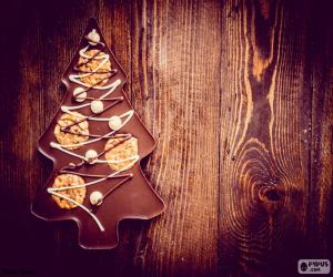 yapboz Çikolata Noel ağacı